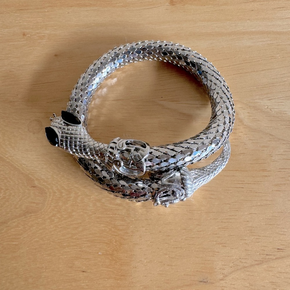 Vintage Silver Snake Bracelet